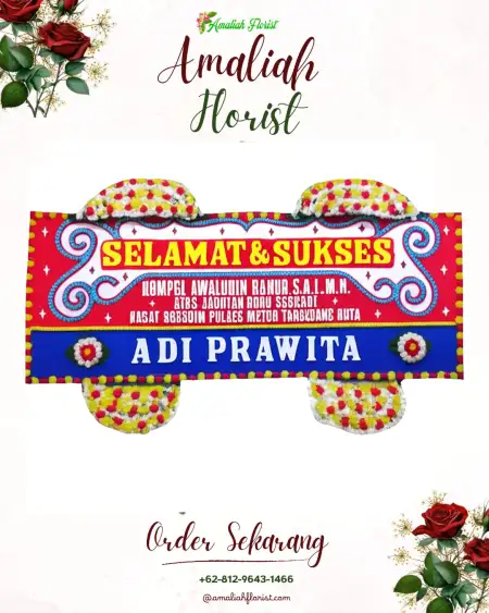 Papan Bunga Ucapan Selamat Uram Jaya